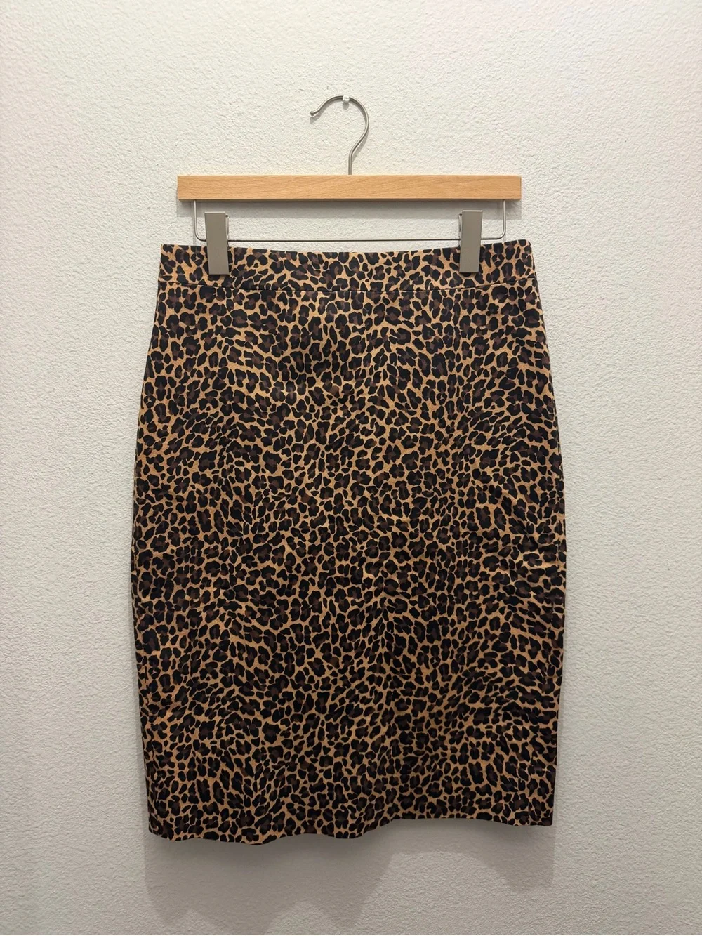 J.Crew Leopard Print Pencil Skirt - Black & Tan Sz 6